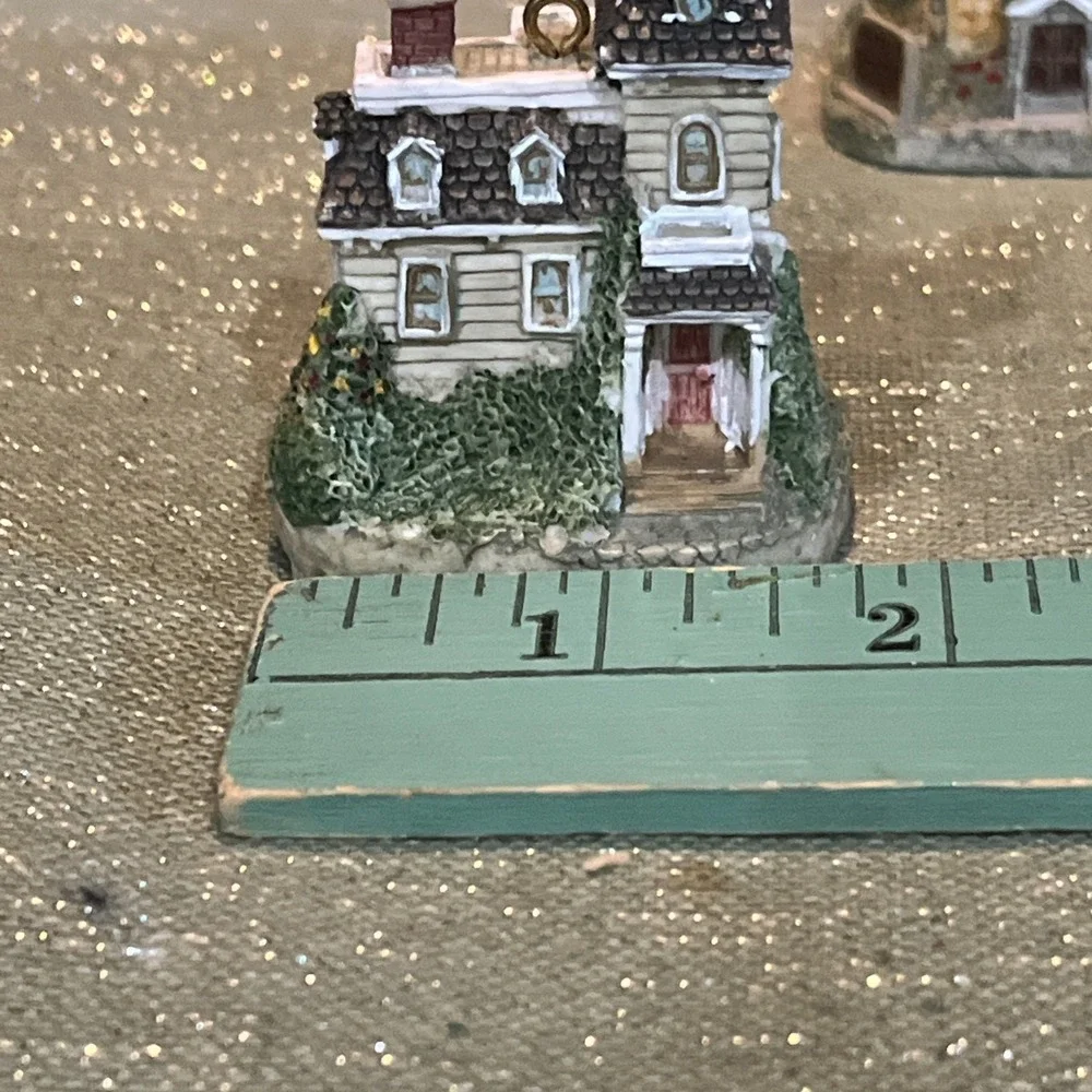 Liberty Falls Lot Of 3 Ornaments~Clemens School~Dubois Mansion~Dr Steven's~90s